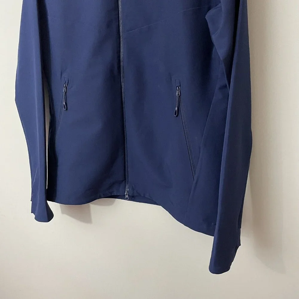 Mammut Macun Jacket Mens M Navy Blue Water Repellent Hooded Soft Shell Coat EUC - Picture 4 of 14